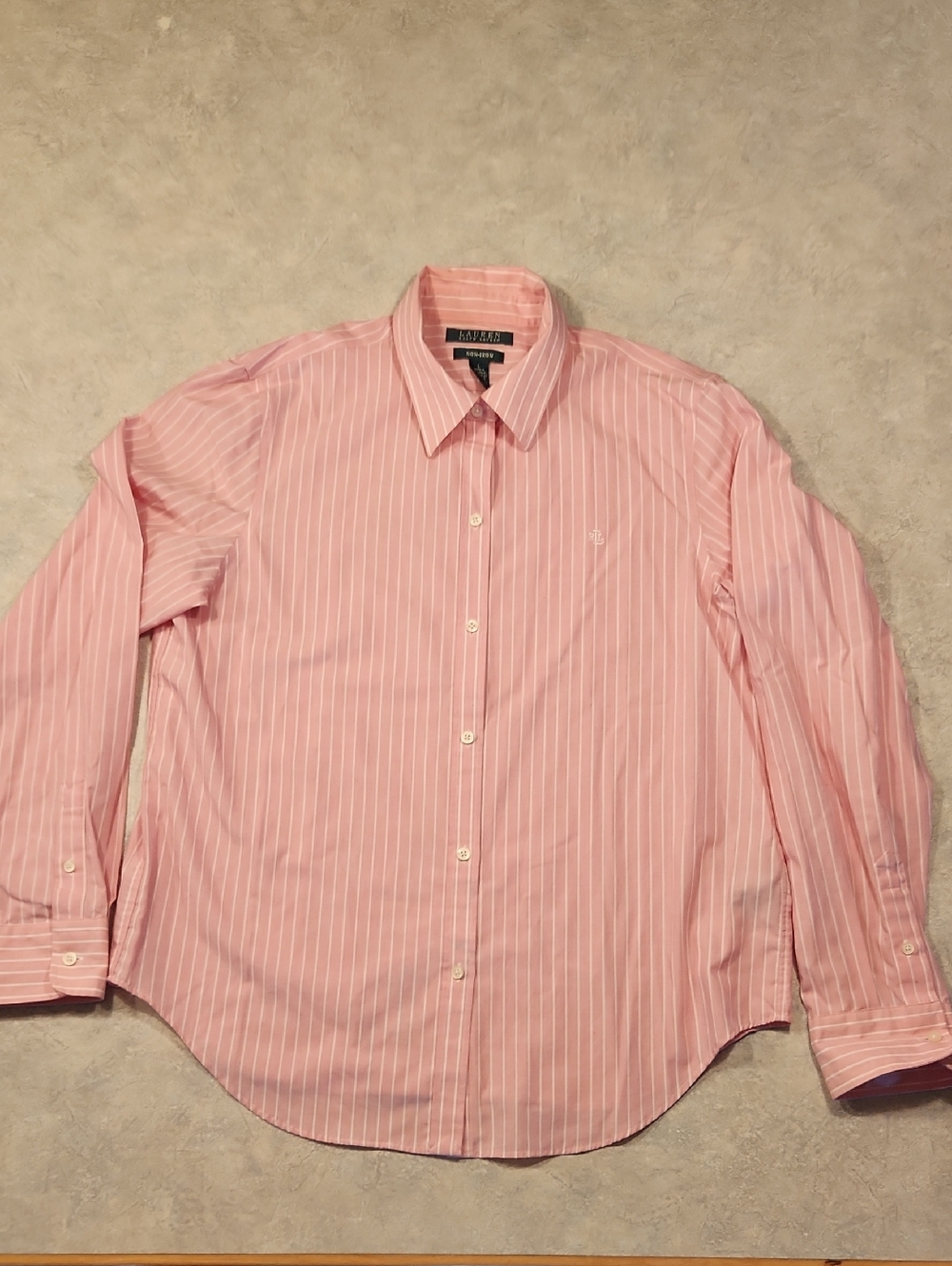 Ralph Lauren Pink and White Pinstripe Men's Dress Shirt